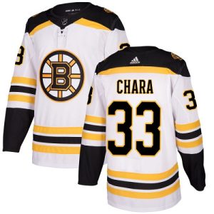 Herren Boston Bruins Eishockey Trikot Zdeno Chara #33 Authentic Weiß Auswärts